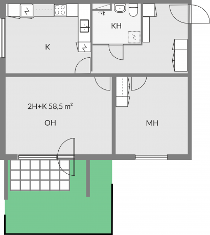 Floor plan of apartment c25
