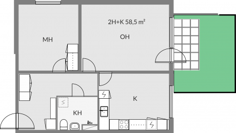 Floor plan of apartment a3