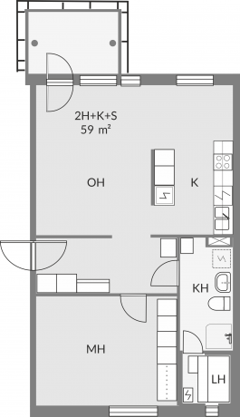 Floor plan of apartment a6