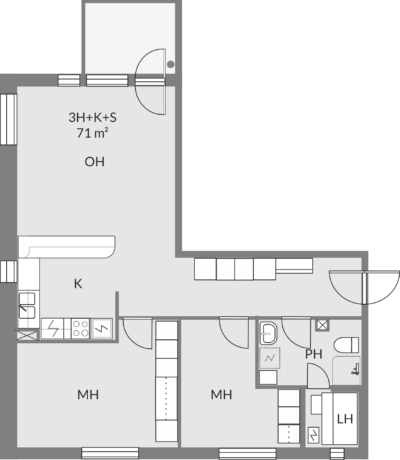 Floor plan of apartment a4