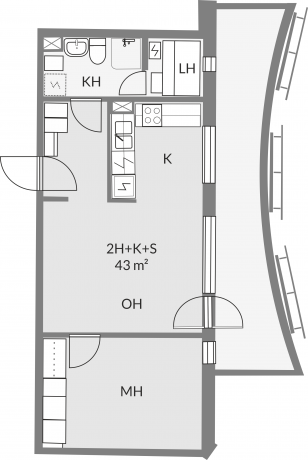 Floor plan of apartment b11