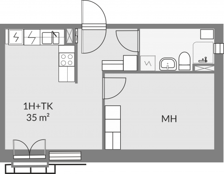 Floor plan of apartment c23
