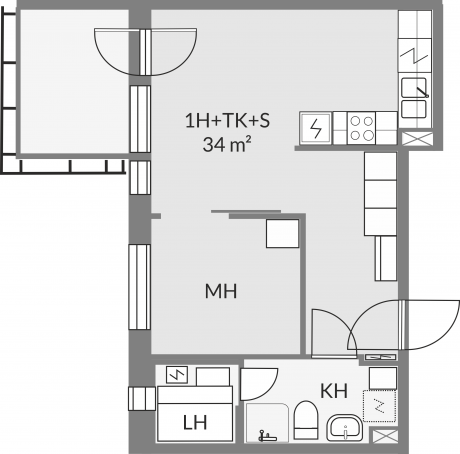 Floor plan of apartment c31
