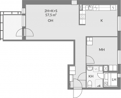 Floor plan of apartment c32