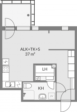 Floor plan of apartment d35